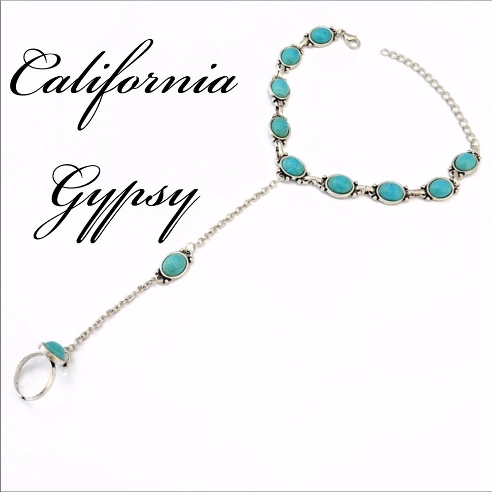 Festival hippie boho turquoise anklets🌈 - Picture 2 of 4